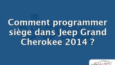 Comment programmer siège dans Jeep Grand Cherokee 2014 ?