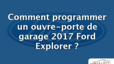 Comment programmer un ouvre-porte de garage 2017 Ford Explorer ?