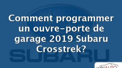 Comment programmer un ouvre-porte de garage 2019 Subaru Crosstrek?