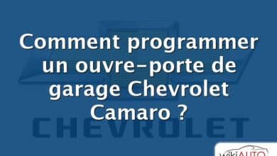 Comment programmer un ouvre-porte de garage Chevrolet Camaro ?