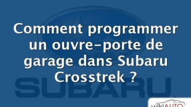 Comment programmer un ouvre-porte de garage dans Subaru Crosstrek ?