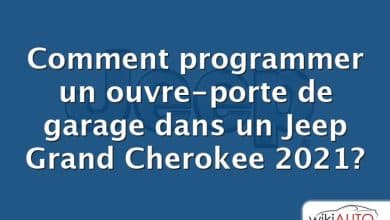 Comment programmer un ouvre-porte de garage dans un Jeep Grand Cherokee 2021?