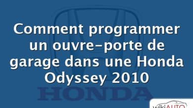 Comment programmer un ouvre-porte de garage dans une Honda Odyssey 2010