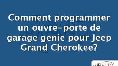 Comment programmer un ouvre-porte de garage genie pour Jeep Grand Cherokee?