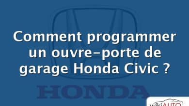 Comment programmer un ouvre-porte de garage Honda Civic ?