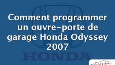 Comment programmer un ouvre-porte de garage Honda Odyssey 2007