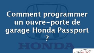 Comment programmer un ouvre-porte de garage Honda Passport ?