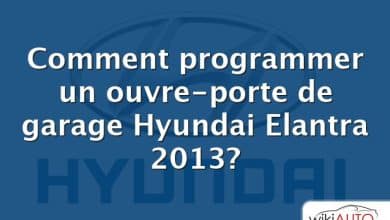 Comment programmer un ouvre-porte de garage Hyundai Elantra 2013?