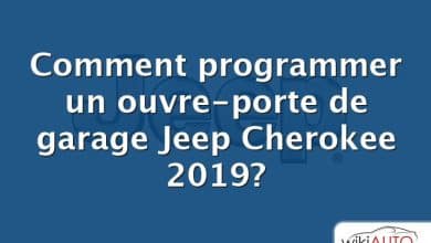 Comment programmer un ouvre-porte de garage Jeep Cherokee 2019?