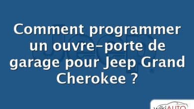 Comment programmer un ouvre-porte de garage pour Jeep Grand Cherokee ?