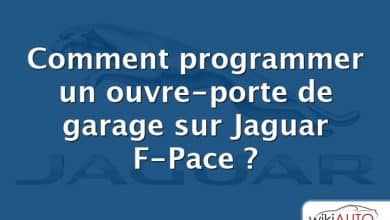 Comment programmer un ouvre-porte de garage sur Jaguar F-Pace ?