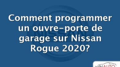 Comment programmer un ouvre-porte de garage sur Nissan Rogue 2020?