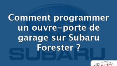 Comment programmer un ouvre-porte de garage sur Subaru Forester ?