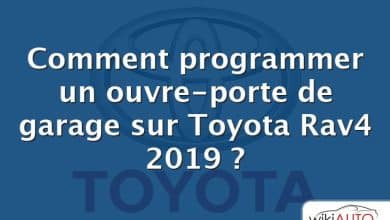 Comment programmer un ouvre-porte de garage sur Toyota Rav4 2019 ?