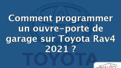 Comment programmer un ouvre-porte de garage sur Toyota Rav4 2021 ?