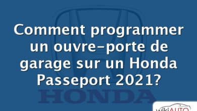 Comment programmer un ouvre-porte de garage sur un Honda Passeport 2021?