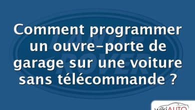 Comment programmer un ouvre-porte de garage sur une voiture sans télécommande ?