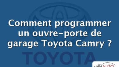 Comment programmer un ouvre-porte de garage Toyota Camry ?