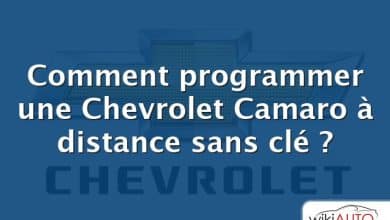 Comment programmer une Chevrolet Camaro à distance sans clé ?