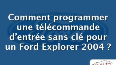 Comment programmer une télécommande d’entrée sans clé pour un Ford Explorer 2004 ?