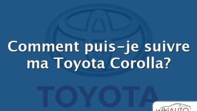 Comment puis-je suivre ma Toyota Corolla?