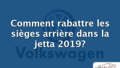 Comment rabattre les sièges arrière dans la jetta 2019?