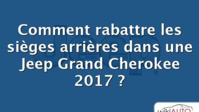 Comment rabattre les sièges arrières dans une Jeep Grand Cherokee 2017 ?