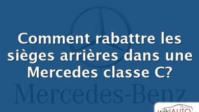 Comment rabattre les sièges arrières dans une Mercedes classe C?