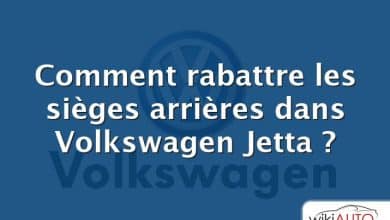 Comment rabattre les sièges arrières dans Volkswagen Jetta ?