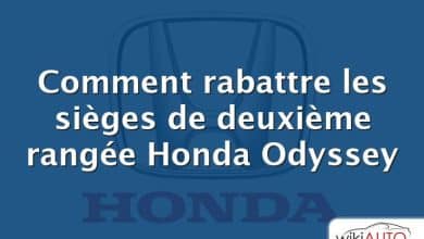 Comment rabattre les sièges de deuxième rangée Honda Odyssey