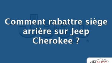 Comment rabattre siège arrière sur Jeep Cherokee ?