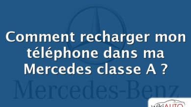 Comment recharger mon téléphone dans ma Mercedes classe A ?