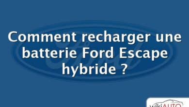 Comment recharger une batterie Ford Escape hybride ?