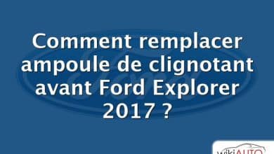 Comment remplacer ampoule de clignotant avant Ford Explorer 2017 ?