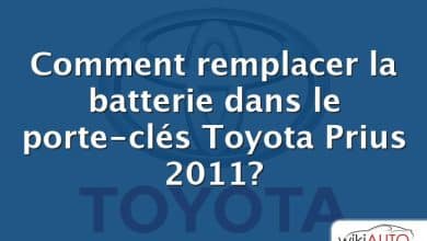 Comment remplacer la batterie dans le porte-clés Toyota Prius 2011?