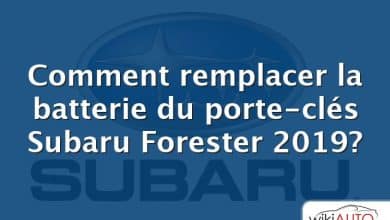 Comment remplacer la batterie du porte-clés Subaru Forester 2019?