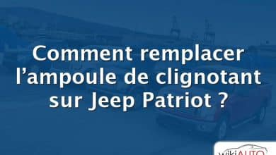 Comment remplacer l’ampoule de clignotant sur Jeep Patriot ?