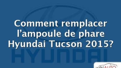 Comment remplacer l’ampoule de phare Hyundai Tucson 2015?