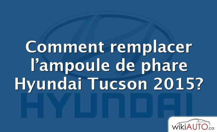 Comment remplacer l’ampoule de phare Hyundai Tucson 2015?