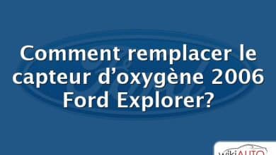 Comment remplacer le capteur d’oxygène 2006 Ford Explorer?