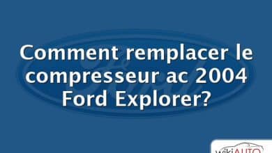 Comment remplacer le compresseur ac 2004 Ford Explorer?