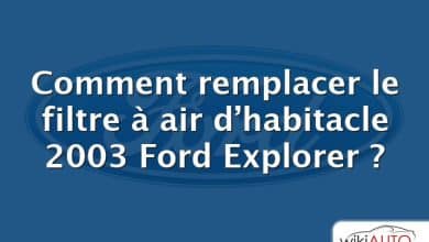 Comment remplacer le filtre à air d’habitacle 2003 Ford Explorer ?