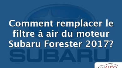Comment remplacer le filtre à air du moteur Subaru Forester 2017?