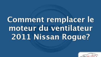 Comment remplacer le moteur du ventilateur 2011 Nissan Rogue?