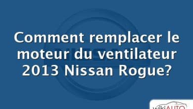 Comment remplacer le moteur du ventilateur 2013 Nissan Rogue?