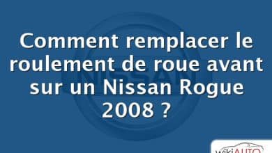 Comment remplacer le roulement de roue avant sur un Nissan Rogue 2008 ?