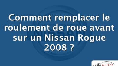 Comment remplacer le roulement de roue avant sur un Nissan Rogue 2008 ?