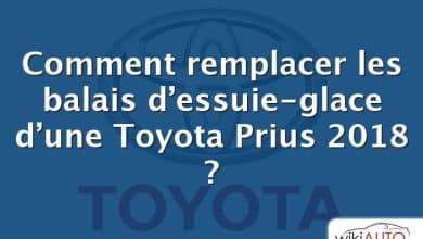 Comment remplacer les balais d’essuie-glace d’une Toyota Prius 2018 ?