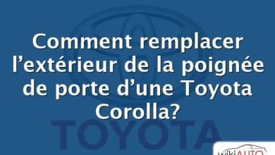 Comment remplacer l’extérieur de la poignée de porte d’une Toyota Corolla?