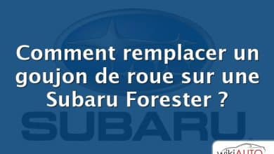 Comment remplacer un goujon de roue sur une Subaru Forester ?